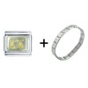  Libra  Scales Symbol Italian Charm Bracelet