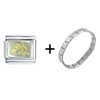  Aquarius  Water Bearer Italian Charm Bracelet