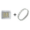  Gemini  Twins Italian Charm Bracelet
