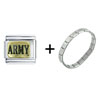Army Combination Italian Charm Bracelet