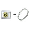  Boy  Smiling Combination Italian Charm Bracelet