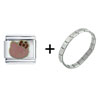  Kitty  Cat Pink Italian Charm Bracelet