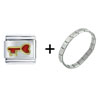 Heart  Key  Italian Charm Bracelet