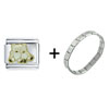 White  Bears  Italian Charm Bracelet