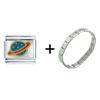 Saturn Italian Charm Bracelet