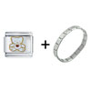 Teddy  Bear  With Heart Italian Charm Bracelet FBT_T3323_STARTER