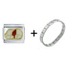 Sleeping Polar  Bear  Italian Charm Bracelet