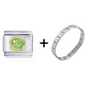  August  Peridot Color  Birthstone  Flower Italian Charm Bracelet  ... 