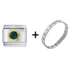 September  Sapphire  Color Birthstone Flower Italian Charm  ... 