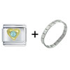  March  Aquamarine Color  Birthstone  Heart Italian Charm Bracelet  ... 