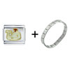 White  Whale  Combination Italian Charm Bracelet