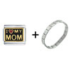 I Heart My  Mom  Combination Italian  Charm  Bracelet