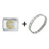  Letter   C  Studded Italian Charm Bracelet