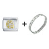  Letter  G Studded Italian Charm Bracelet
