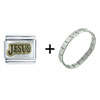 Jesus On  Gold   Italian   Charm  Bracelet