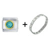  December  Blue Zircon Color Birthstone Italian Charm Bracelet  ... 