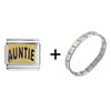 Auntie Blue  Italian  Charm  Bracelet 