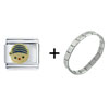 Bandana  Boy   Italian   Charm  Bracelet