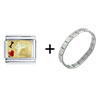 I  Heart  Karate Combination Italian Charm  Bracelet 