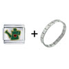 Green  Water  Can Italian Charm Bracelet