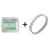 Flag Of Argentina Italian  Charm   Bracelet 
