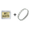 Number 1  Daughter  Italian Charm Bracelet