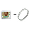 Crying  Heart   Italian   Charm  Bracelet