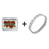 Honeymoon  Hearts   Italian   Charm  Bracelet