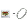  Heart  Sister Italian Charm  Bracelet 