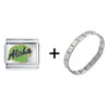 Aloha Leaf  Italian   Charm   Bracelet 