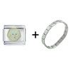 Maltese Face Combination Italian Charm Bracelet