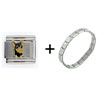 Doberman  Face  Italian Charm Bracelet