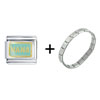  Nana  Aqua Italian Charm Bracelet