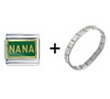Green  Nana  Italian Charm Bracelet