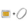 Orange  Nana  Italian Charm Bracelet