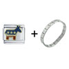  Patriotic  Donkey Italian Charm Bracelet