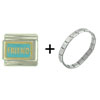  Friend  Aqua Italian Charm Bracelet