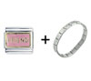 Pink  Friend  Italian Charm Bracelet