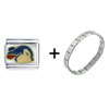 Blue  Bunny  Italian Charm Bracelet