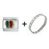  Boy  And Girl  Italian   Charm  Bracelet