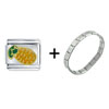  Tropical  Pineapple Italian Charm Bracelet