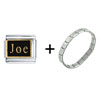 Joe  Name  Italian Charm Bracelet