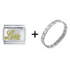 Word  Love   Italian   Charm  Bracelet