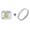 Ampersand And Italian  Charm   Bracelet 
