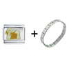  Lhasa   Apso  Dog Combination Italian Charm Bracelet