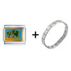 Relaxing Island  Palm   Trees  Italian Charm Bracelet