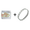 Tennis  Shoe  Pink Italian  Charm  Bracelet
