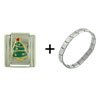 Christmas  Tree  With Star Combination  Italian   Charm  Bracelet