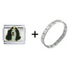 Cocker Spaniel Black  Italian  Charm Bracelet