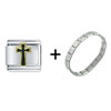 Black  Cross   Italian   Charm  Bracelet FBT_T443_X13_STARTER